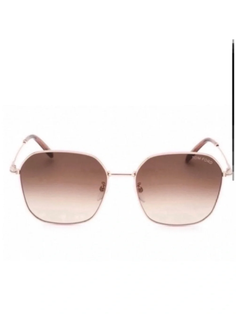 Tom Ford Women's Pink Frame Sunglasses with Brown Gradient Lenses